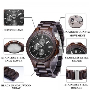 Montre bracelet en bois sport femme