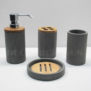 Ensemble d'accessoires de salle de bain en pierre de sable