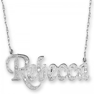 Pendentif de déclaration personnalisé collier nom collier or argent