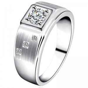 Hommes bagues zircone hommes déclaration déclaration 925 argent sterling platine promesse anneaux pour hommes