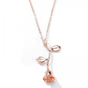 ROSE GOLD PENDENTIF PENDENTIF COLLIER GEMSTONE COLLIER FEMME 925 ARGENT STERLING