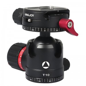 Rotule Kingjoy T10 à profil abaissé avec plaque de dégagement rapide panoramique