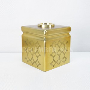 Accessoires de salle de bains en verre à motif doré en mosaïque ronde découpée au laser