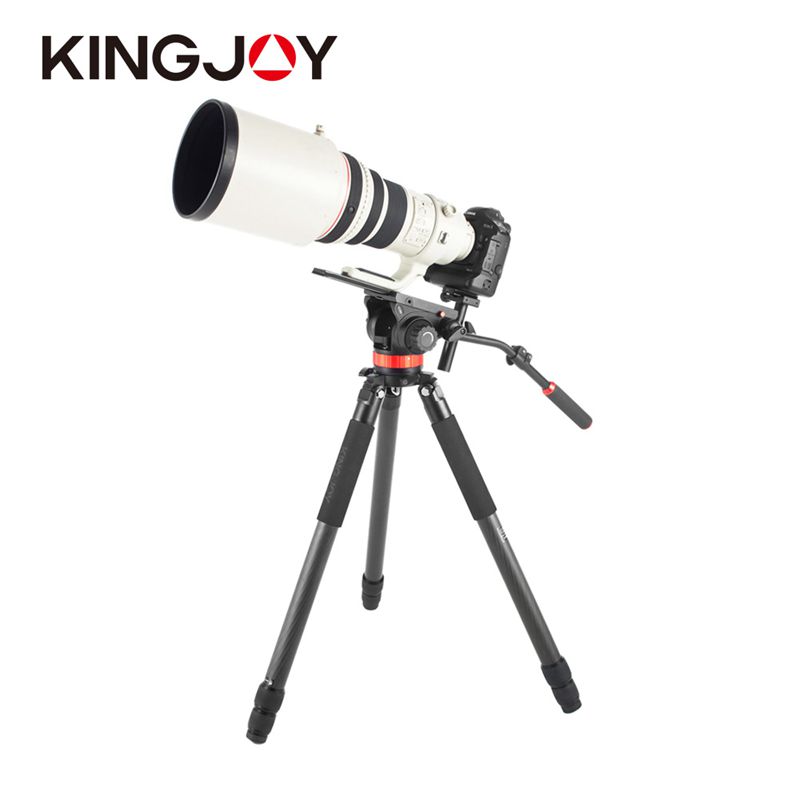 Kingjoy Trépied pour caméra vidéo flexible en fibre de carbone K4207