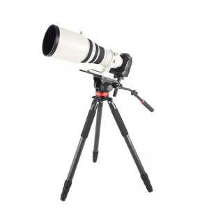 Trépied vidéo et photo Kingjoy K6208 Heavey Duty en fibre de carbone