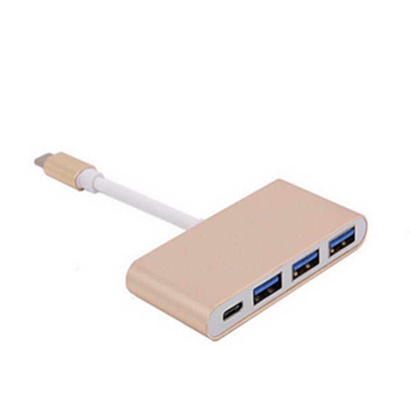 Adaptateur de concentrateur USB type C vers USB 3.0x3 + type C 4 en 1