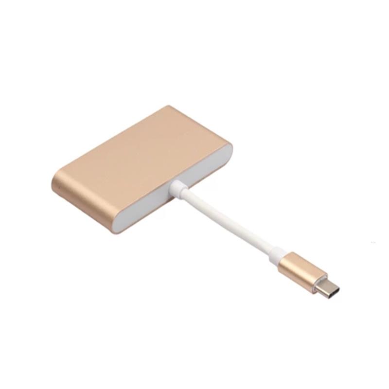 Adaptateur de concentrateur USB type C vers USB 3.0x3 + type C 4 en 1