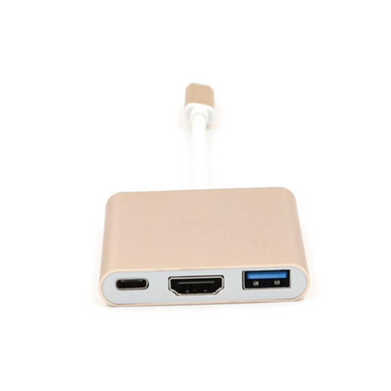 Adaptateur de concentrateur USB Type C TO HDMI + USB 3.0 + Type C