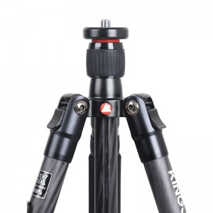 Kingjoy Support pour appareil photo avec trépied pour photo en aluminium portatif avec photo en forme de tête en aluminium pour Digital Dslr