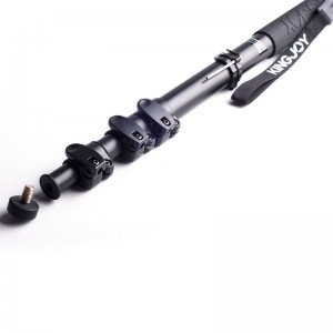 KINGJOY Monopod pour appareil photo Alpenstock, Monopied vidéo en aluminium à verrou à clapet pour appareil photo avec vis de conversion 1\/4 \"et 3\/8\" pour appareils photo reflex numériques Caméscope Ballhead Canon Nikon Sony Cha...