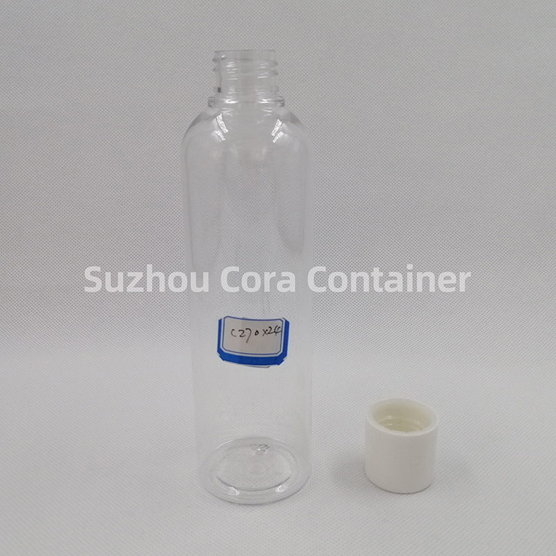 Bouteille de maquillage en plastique de la taille du cou de 270ml, avec couvercle rotatif