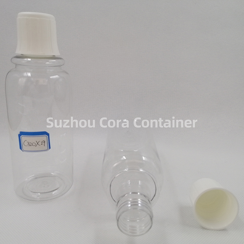 Bouteille de maquillage en plastique de la taille du cou de 320ml, avec couvercle rotatif