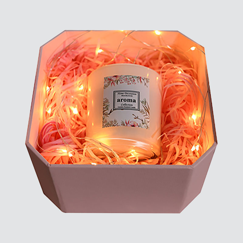 Boîte de cadeau bowknot rose douce en forme de boîte de cadeau exquis de tasse de bougie de rabat au chocolat