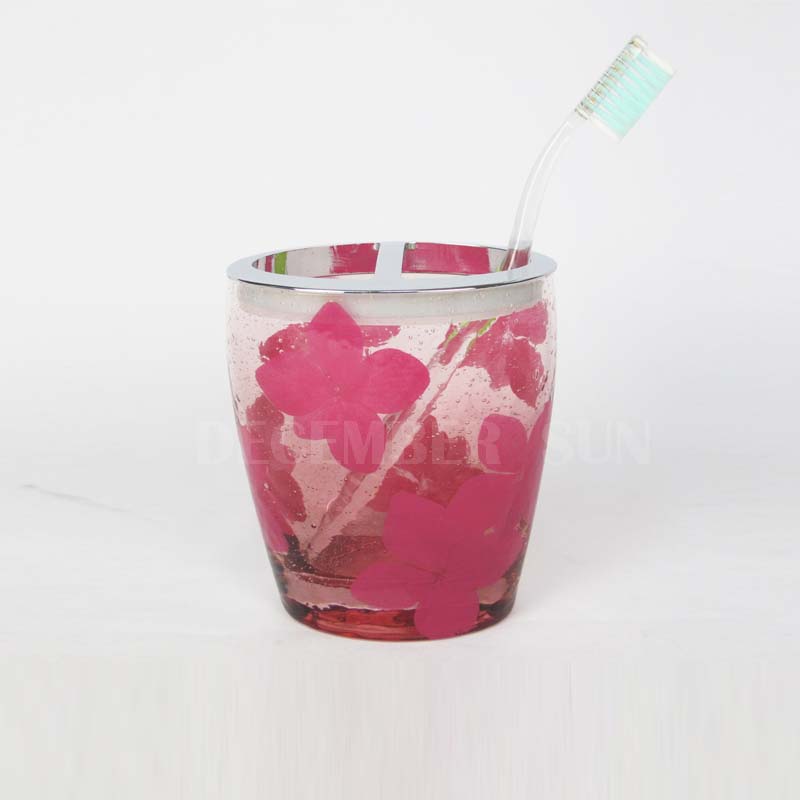 Lot de 6 accessoires de salle de bain en verre