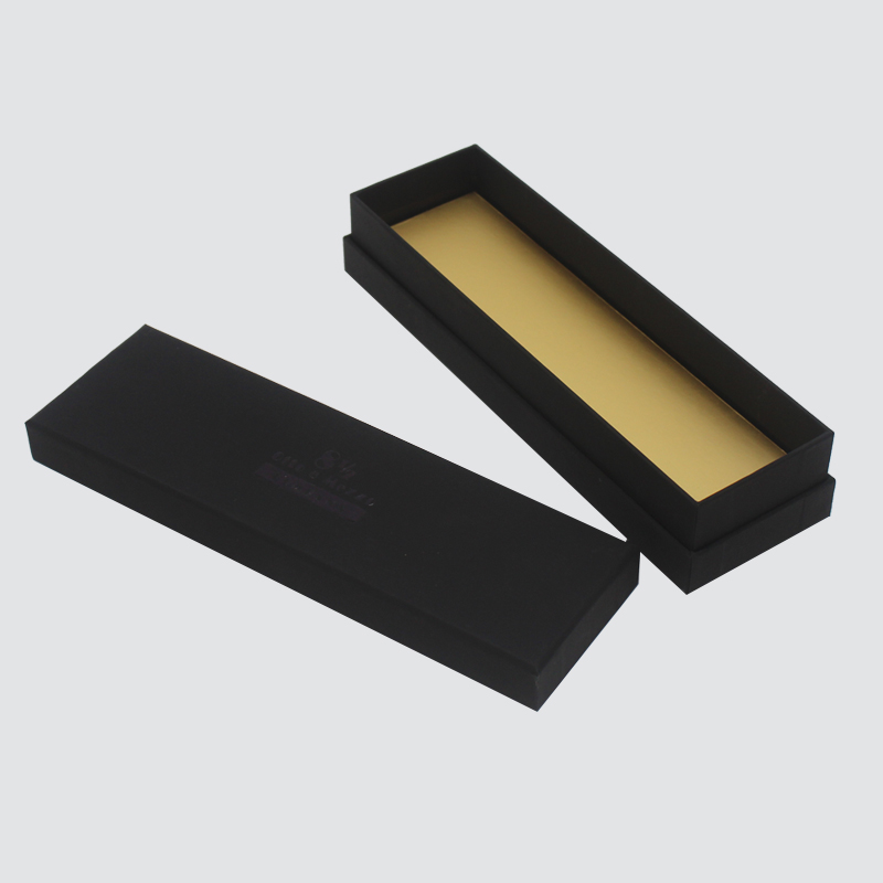 Boîte-cadeau classique adaptée aux besoins du client d'accessoires de collier de bijoux de boîte noire