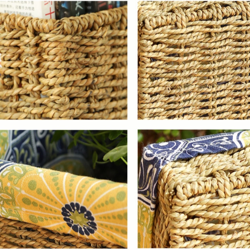 Panier de rangement doublé pour chambre à coucher