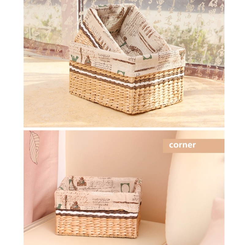 Bakset tissé en paille avec doublure