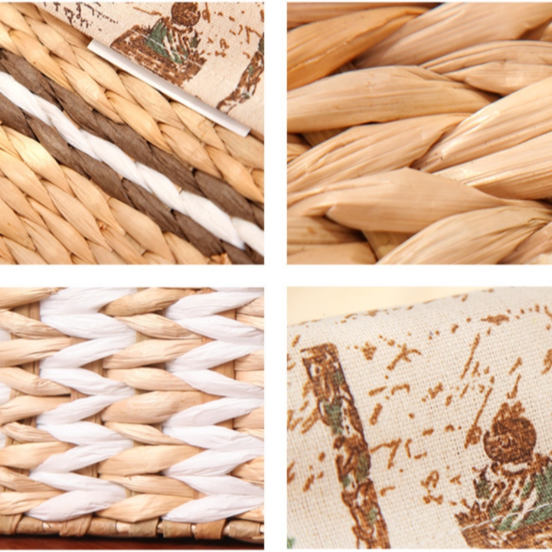 Bakset tissé en paille avec doublure