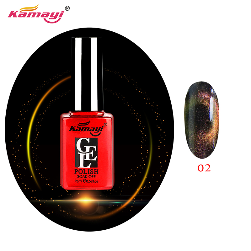 Kamayi nouveau produit gel pour les yeux de chat tremper uv led 12 ml 3d gel pour les yeux de chat polonais vernis à ongles