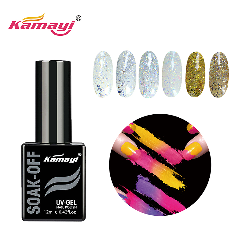 Kamayi haute qualité prix usine nail art gros kamayi 400 couleurs tremper uv vernis à ongles gel paillettes gel polonais