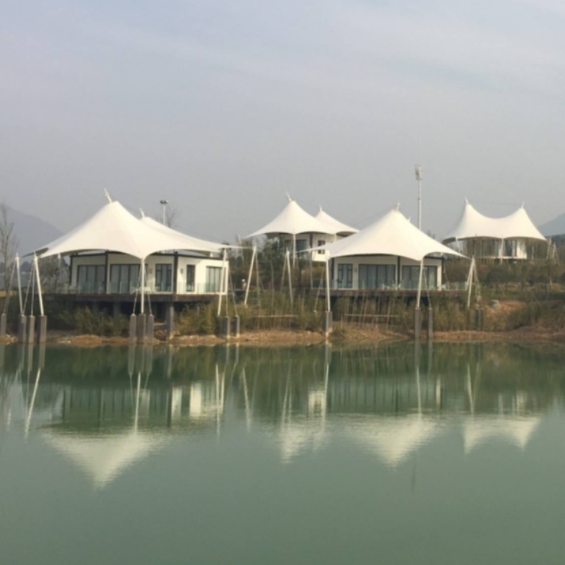 Préfabriqué 2 Personnes Maisons Chine Glamping Tente De Luxe Hôtel Tentes Resort Avec Salle De Bains Et Décoration Intérieure