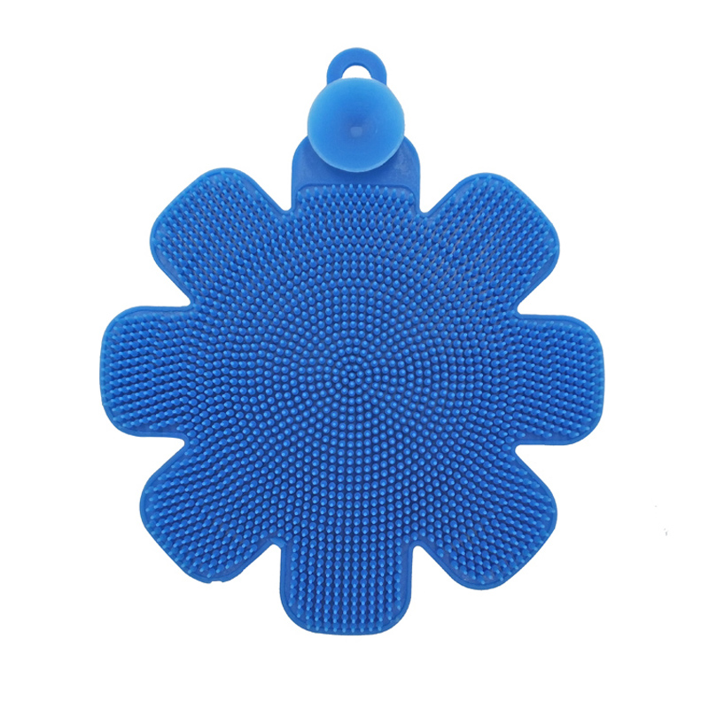 Hot-Sale Bol de nettoyage Lavage Forme de fleur Silicone Cuisine Nettoyage Brosse à vaisselle