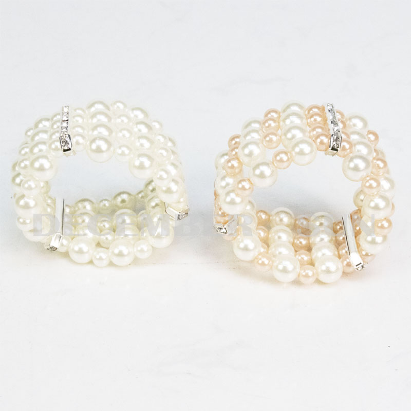 Wholesale belle brillance perle rond de serviette