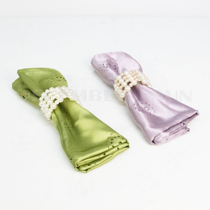 Wholesale belle brillance perle rond de serviette