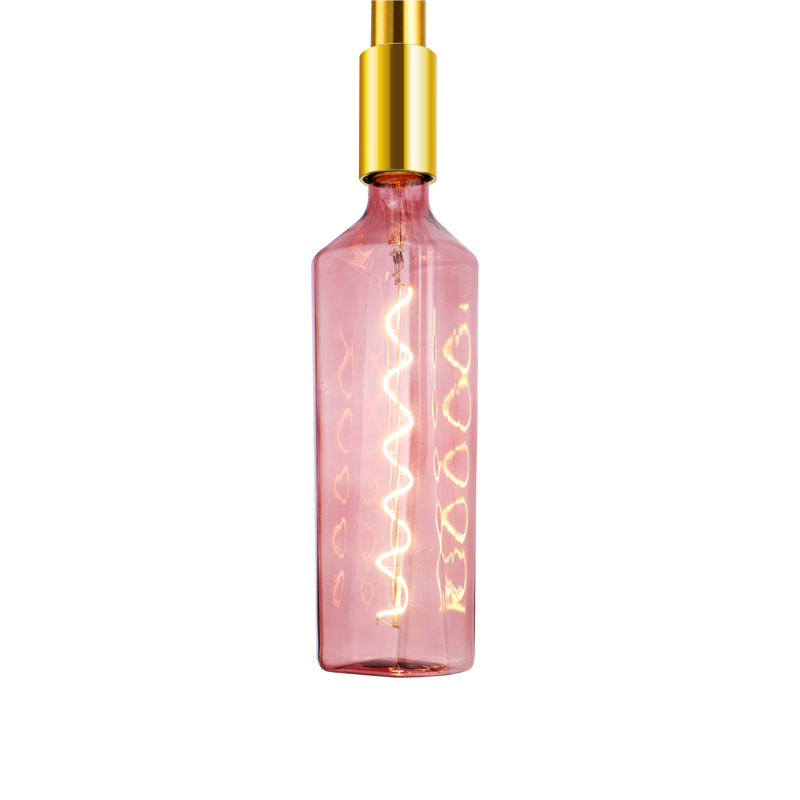 Whisky Gradient rose 4w bouteille forme multi coloré décoration mode led spirale filament lumière