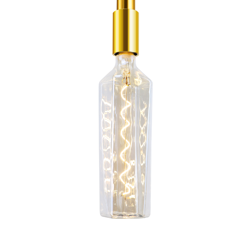 Ampoule de bouteille de whisky blanc respectueux de l'environnement et économiseur d'énergie LED ampoule d'éclairage de déco à filament doux en spirale