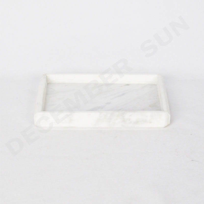 Ensemble de plateaux de service en marbre blanc fait à la main