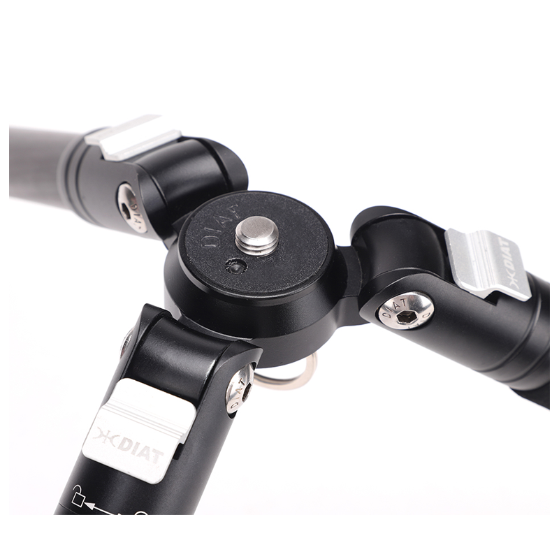 DIat CM225A + DHS-5 Support de trépied mini-caméra portable professionnel flexible en fibre de carbone