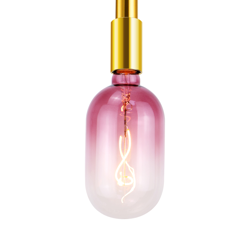 Réservoir Gradient rose bouteille boîte décoration spirale ampoule d'éclairage à filament