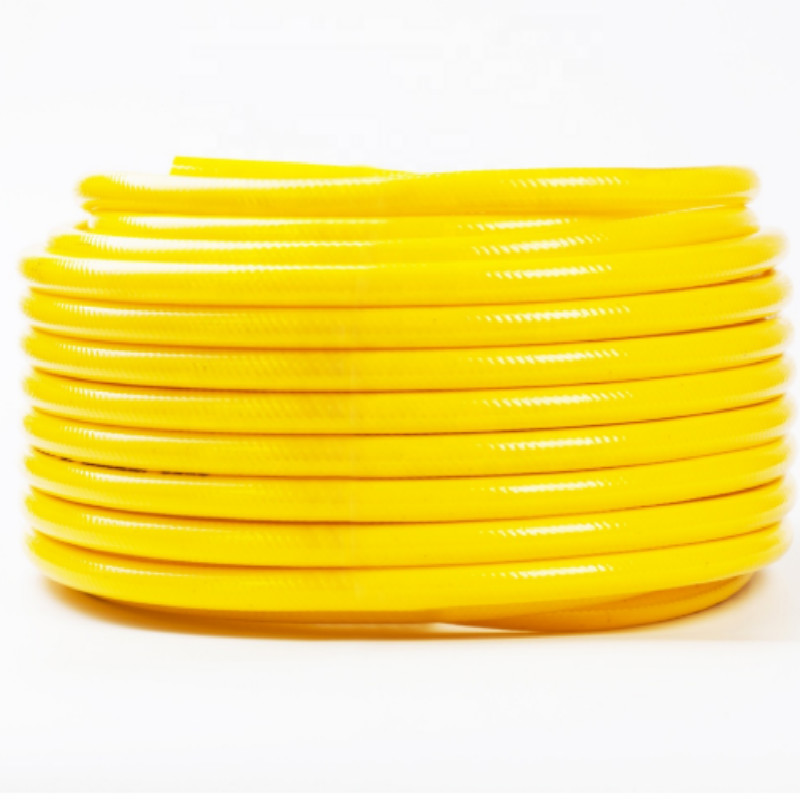 La couleur jaune pvc tressé renforce le tuyau d'eau de jardin en plastique pvc de l'usine chinoise
