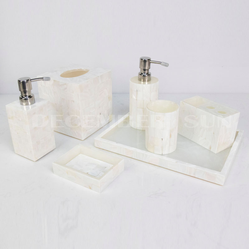 Ensemble d'accessoires de salle de bain en résine design magnifique hôtel