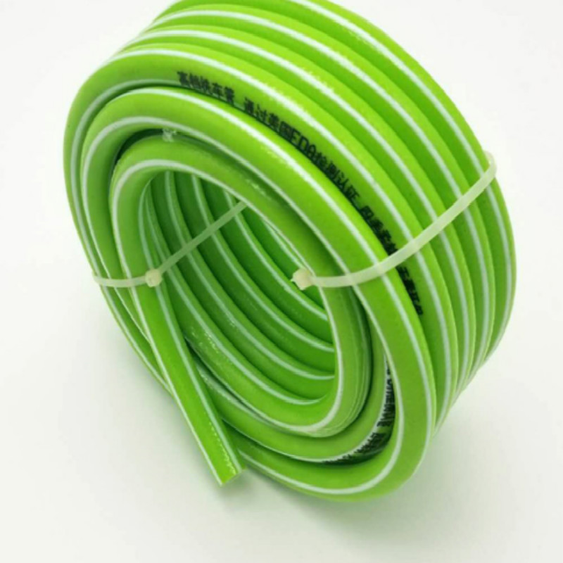 Tuyau d'eau de jardin en plastique renforcé tressé en fibre flexible colorée en PVC