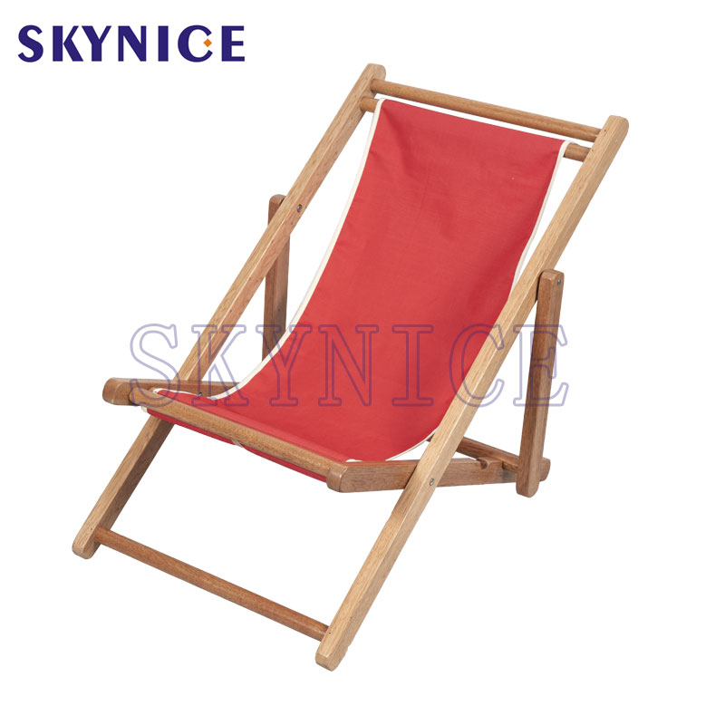 Chaise de plage en bois simple Sling pour les enfants