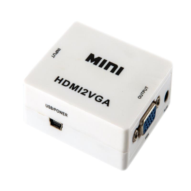 Mini format HDMI vers VGA + convertisseur audio 1080P