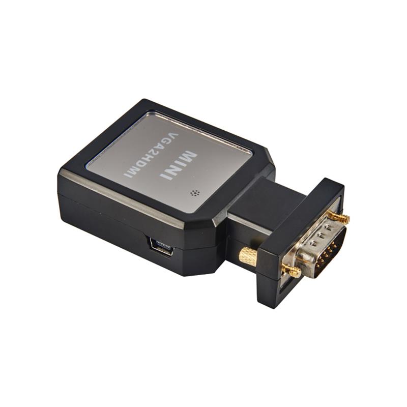 Boîtier métallique MINI taille VGA + 3,5 mm Audio TO HDMI Converter