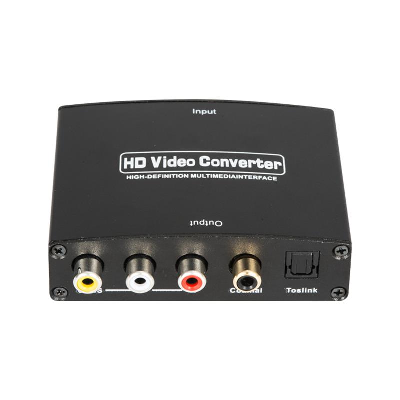 HDMI TO AV + Convertisseur audio numérique Scaler automatique 1080P