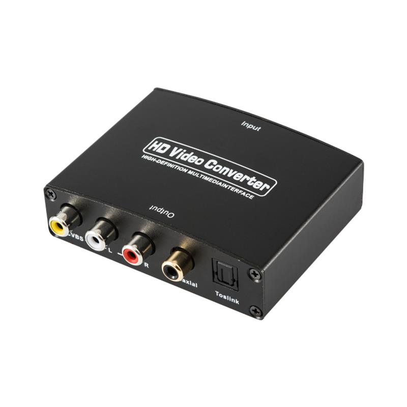 HDMI TO AV + Convertisseur audio numérique Scaler automatique 1080P