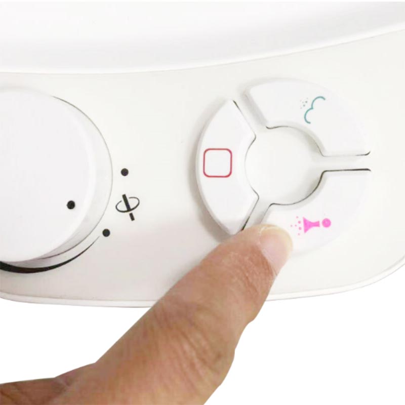 Siège de toilette bidet à bouton-poussoir rond