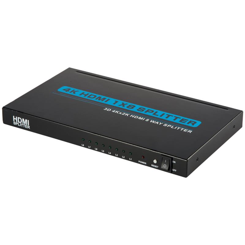 4K 8 ports HDMI 1x8 Splitter Support 3D Ultra HD 4Kx2K / 30Hz