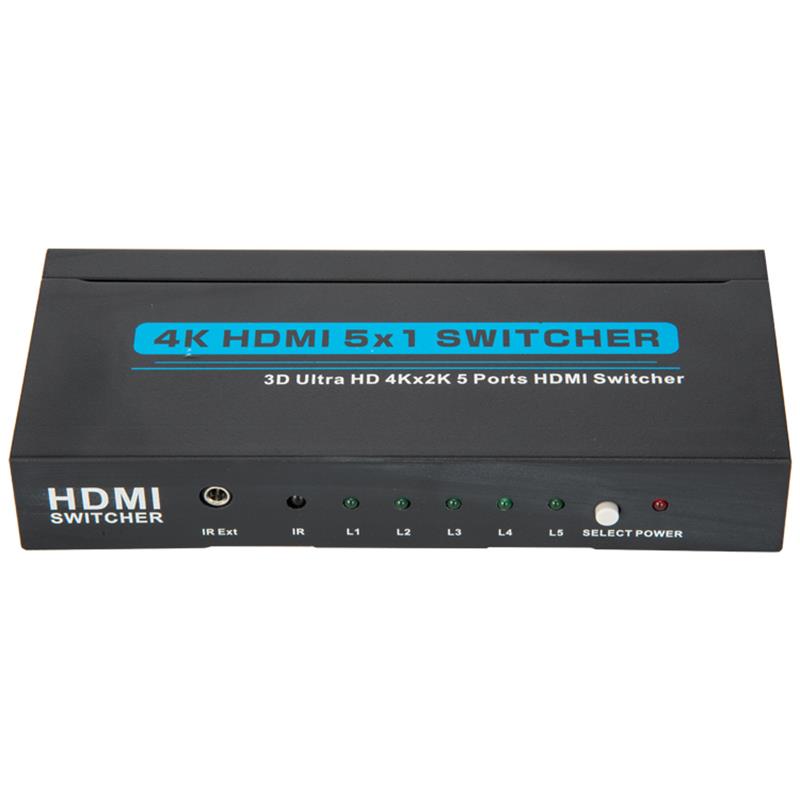 V1.4 4K / 30Hz HDMI 5x1 Switcher Support 3D Ultra HD 4K * 2K / 30Hz