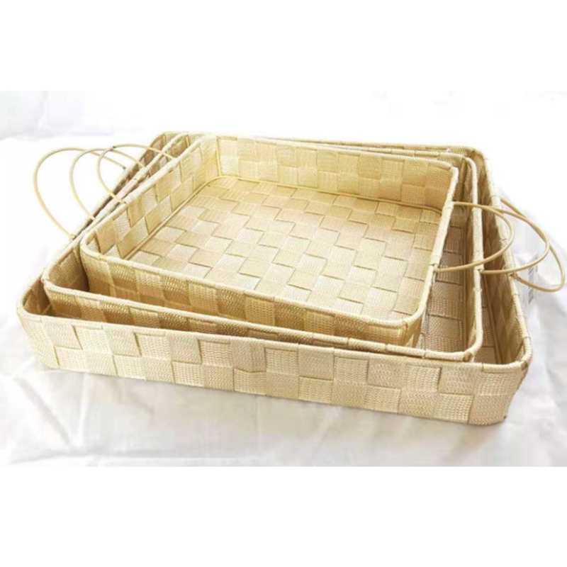 Panier en tissu avec poignées