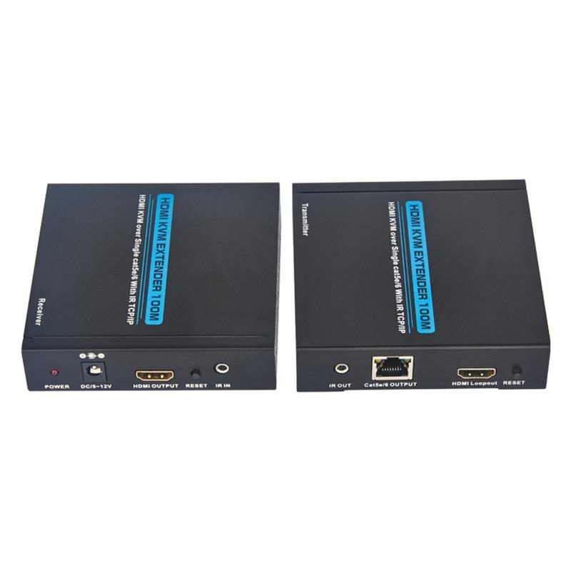 HDMI KVM extensible 100m over Single cat5e / 6 Supporting Full HD 1080p