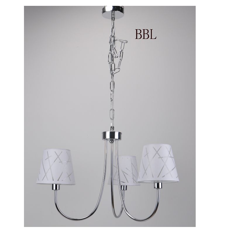 Suspension avec abat-jour en tissu 3pcs