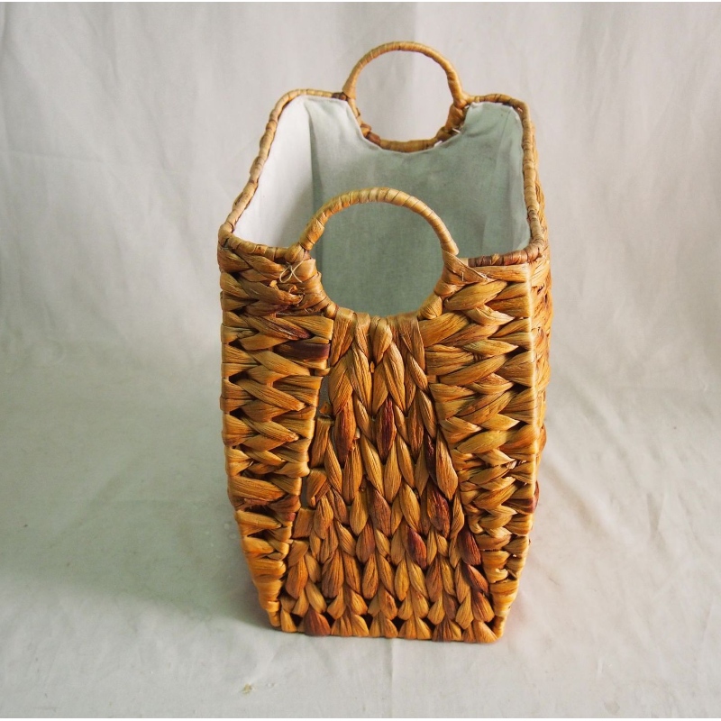 Panier de rangement en jacinthe d'eau