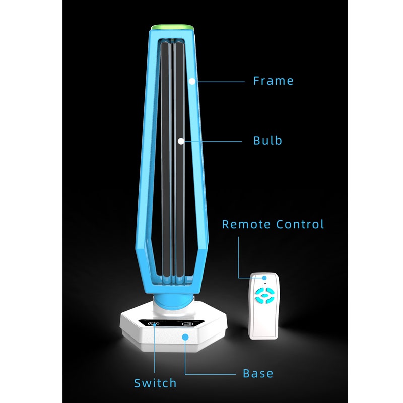 Lampe anti-coronavirus bleu blanc désinfection UV 2020