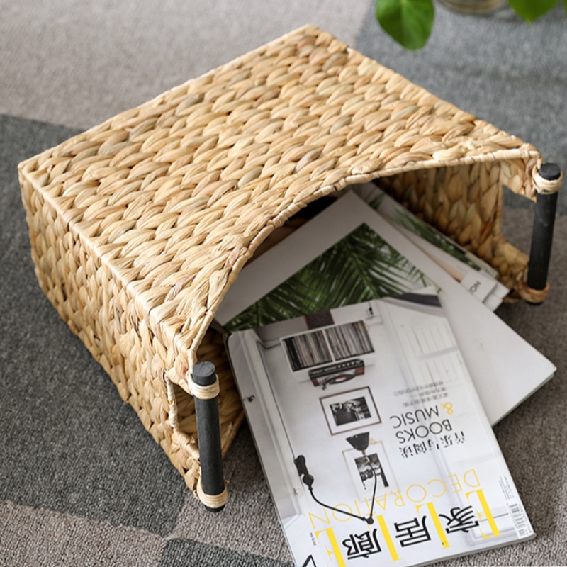 Lot de 2 paniers en jacinthe d'eau